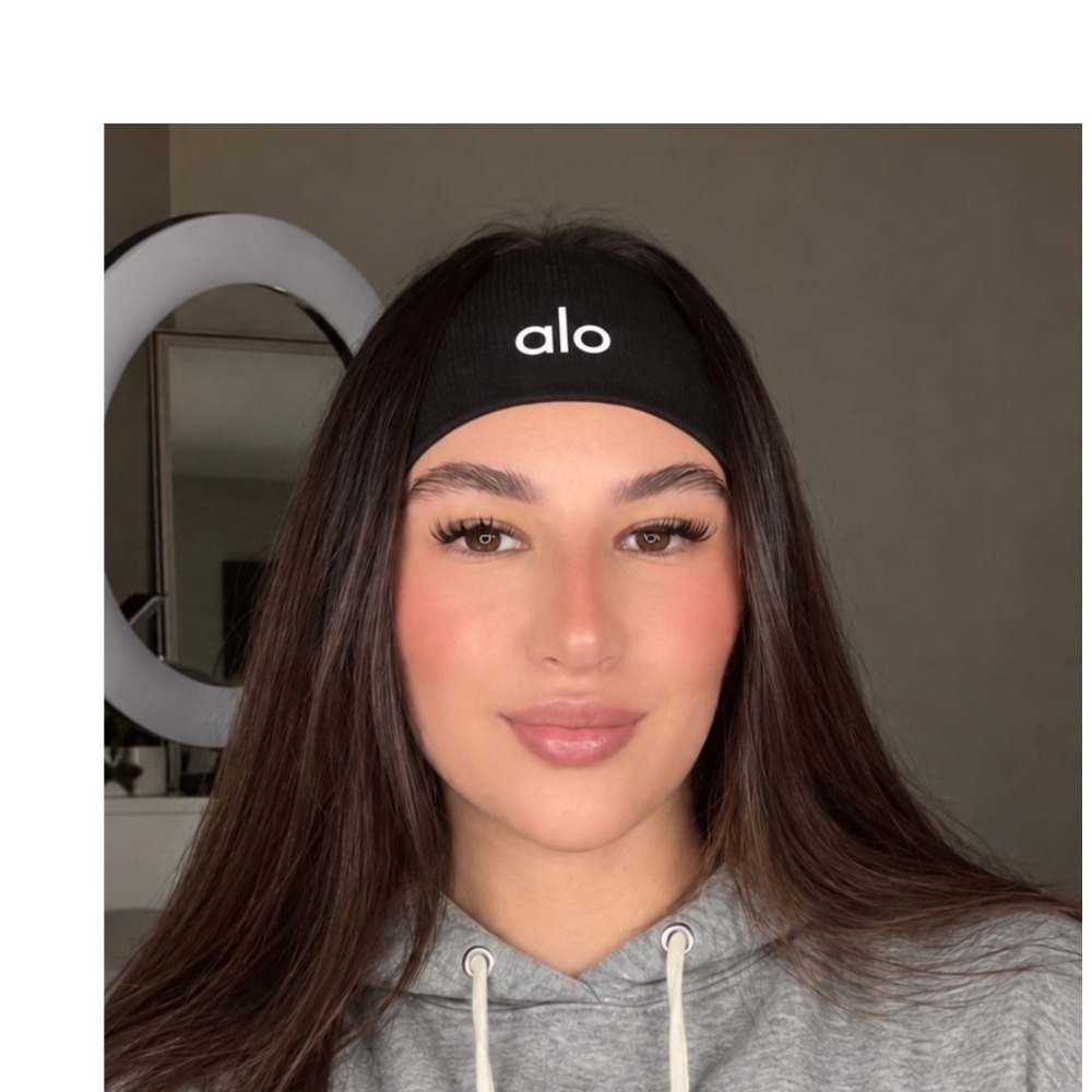 Alo Yoga Performance Conquer Headband Unisex Black A0518U One Size NWT